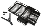 Machined Alloy Flatbed Dual Axle Car Trailer Kit for 1/24 Scale RC 300x163x75mm