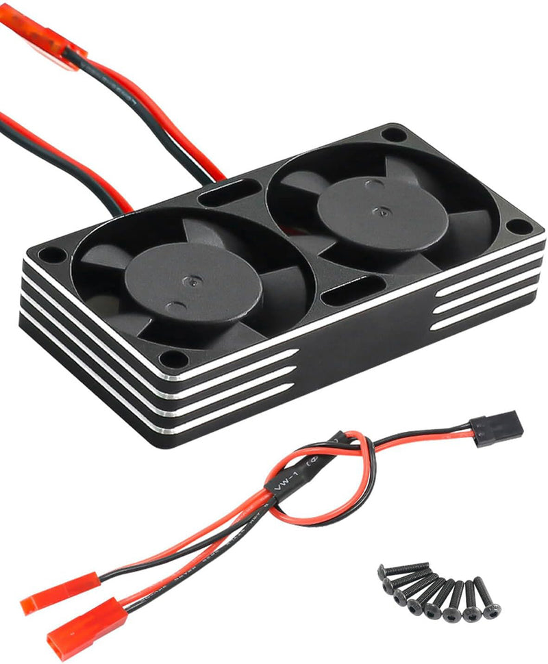 Aluminum 7.4V High Speed Twin Cooling Fan w/ Ball Bearings 22k rpm 60x30x10.5mm