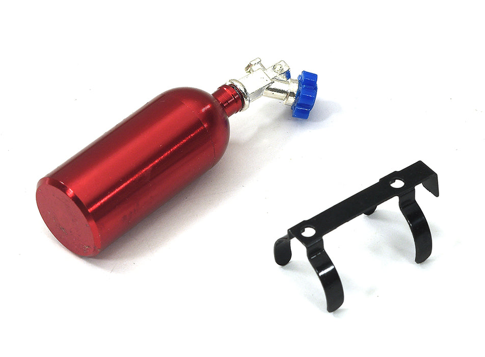 Red Realistic Alloy Machined 1/10 Scale Model Nitrous Oxide Tank with Mount