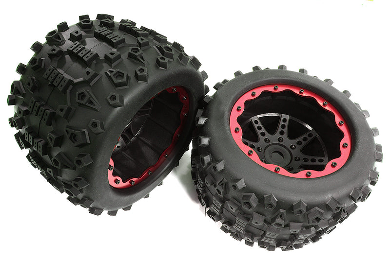 Monster Truck 155mm TK26 Tires and Wheels with 17mm Hex, 2pcs Set
