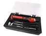 Cordless Rechargeable Power Screwdriver Set with 1/4in Adapters and USB Charging