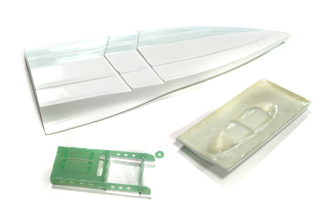 610mm Fiberglass Mono RC Boat Hull in White in  Durable Model Boat Shell