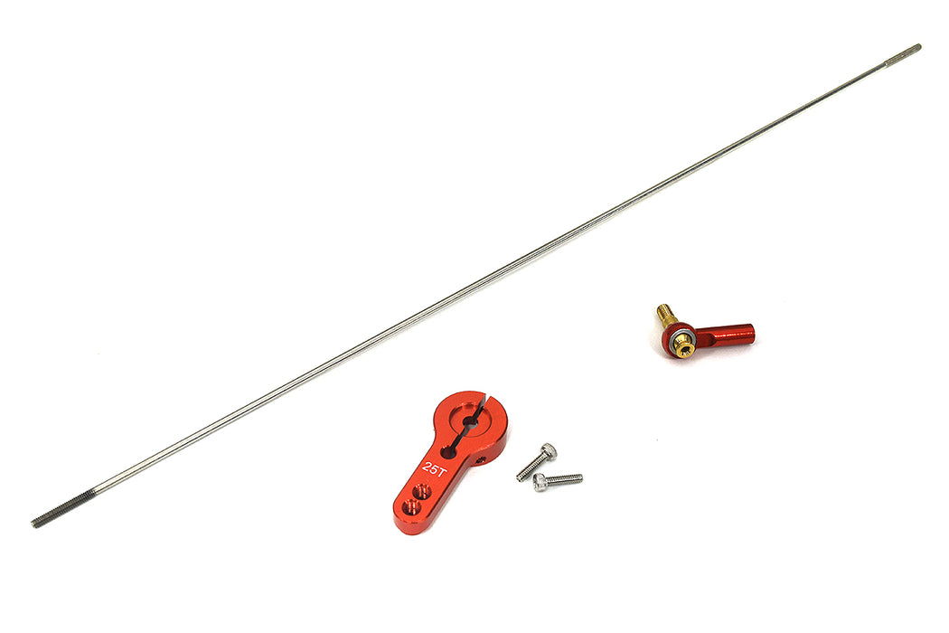 2mm Stainless Steel Servo Pushrod with Metal Ball End and 25T Servo Horn