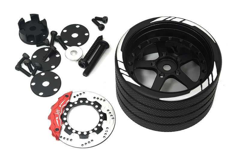 Alloy 5 Spoke Silver Steering Wheel Upgrade for Flysky NB4 Controller