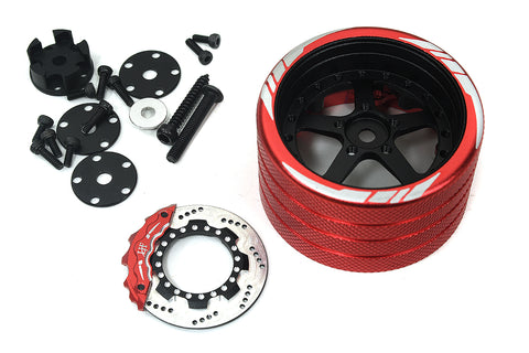 Alloy 5 Spoke Silver Steering Wheel Upgrade for Flysky NB4 Controller