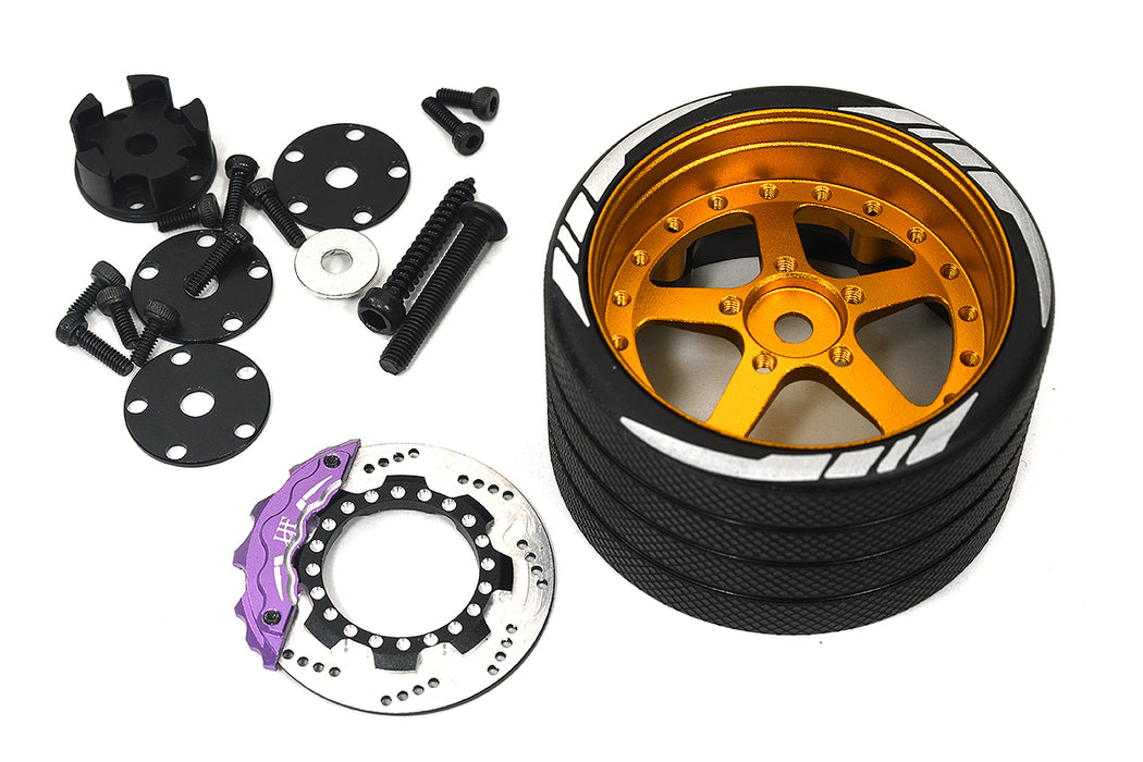 Alloy 5 Spoke Silver Steering Wheel Upgrade for Flysky NB4 Controller