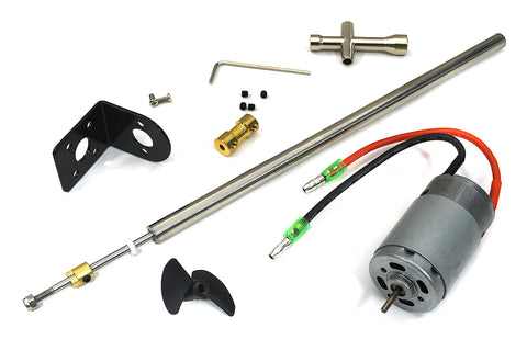 250mm Stainless Steel Shaft with 395 7.4V DC Motor and 31mm Propeller