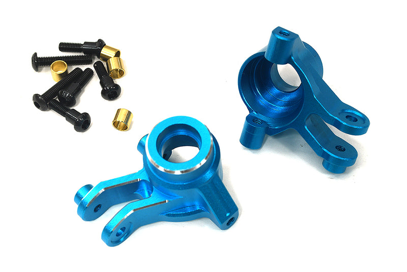7075 Alloy Front Steering Blocks Blue Upgrade for Traxxas Mini Maxx 10736
