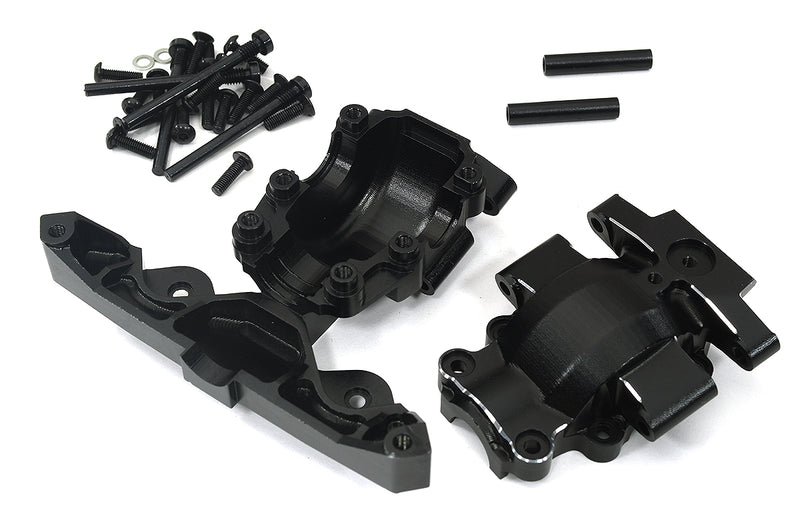 7075 Alloy Front Upper & Lower Bulkhead for Traxxas Mini Maxx - Black 10728