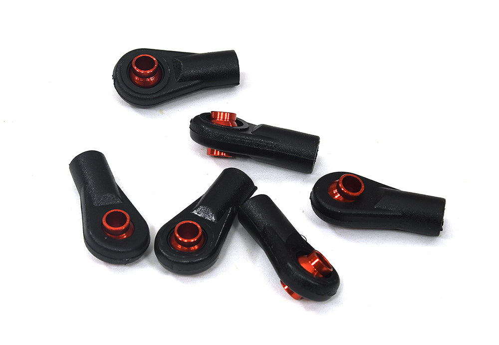 Red M3 Size Short Ball Ends for 3mm Tie Rods and Ball Links Upgrade