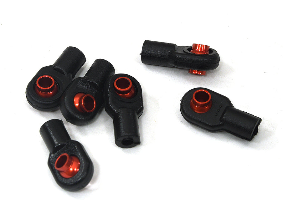 Red M3 Size Short Ball Ends for 3mm Tie Rods and Ball Links Compatible