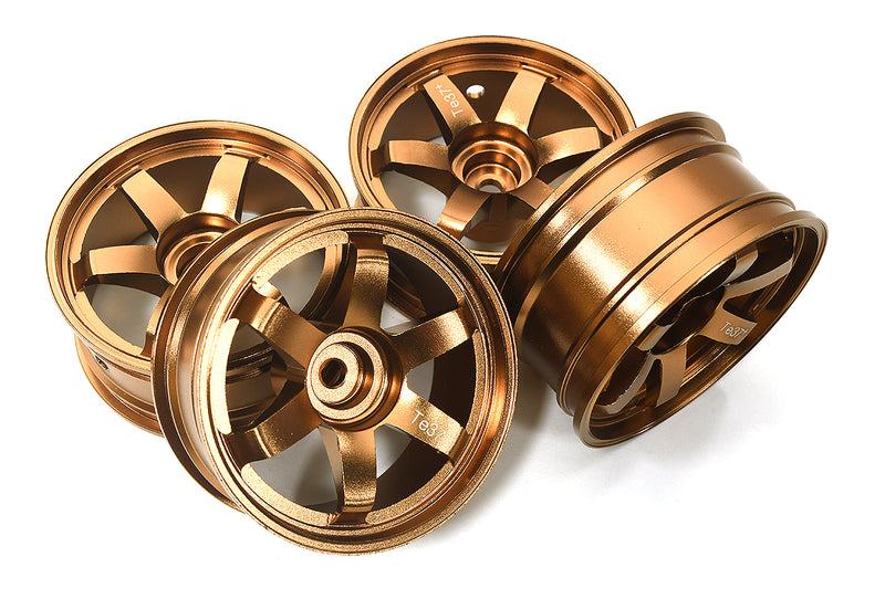 Alloy Machined 6-Spoke Wheels (4) for 1/10 Scale Drift W=26mm Offset 3.5mm