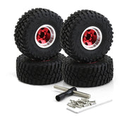 Alloy 1.0 Wheel (4) w/ Rubber Tires for TRX-4M & SCX24 O.D.=57mm 9869