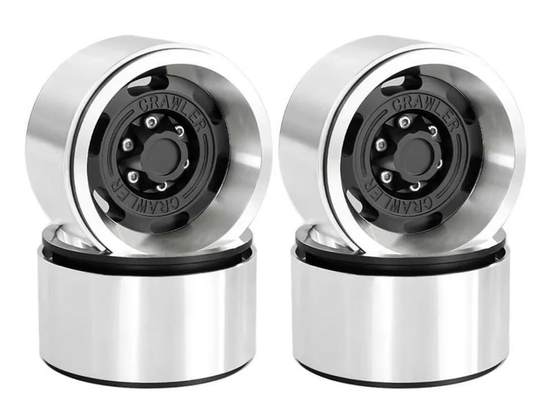 Realistic Alloy 1.9 Wheels (4) Set for TRX-4, SCX-10 & 1/10 Scale Crawlers