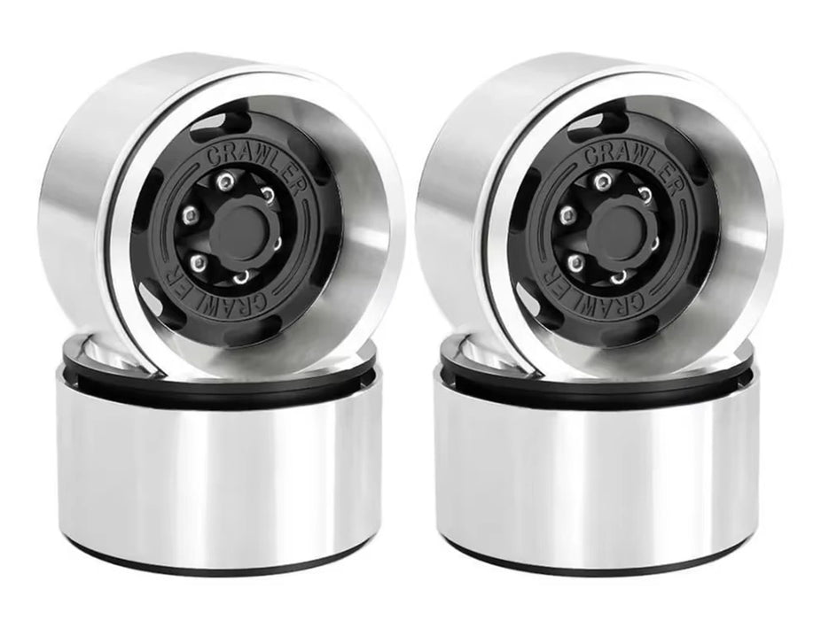 Realistic Alloy 1.9 Wheels (4) Set for TRX-4, SCX-10 & 1/10 Scale Crawlers