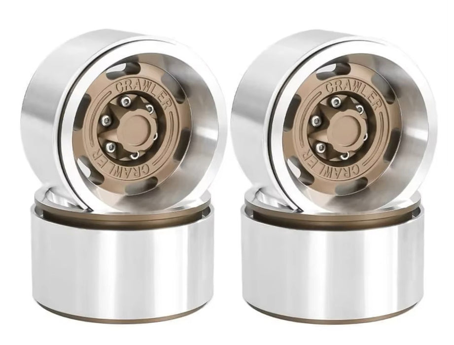 Realistic Alloy 1.9 Wheels (4) Set for TRX-4, SCX-10 & 1/10 Scale Crawlers