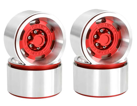 Realistic Alloy 1.9 Wheels (4) Set for TRX-4, SCX-10 & 1/10 Scale Crawlers