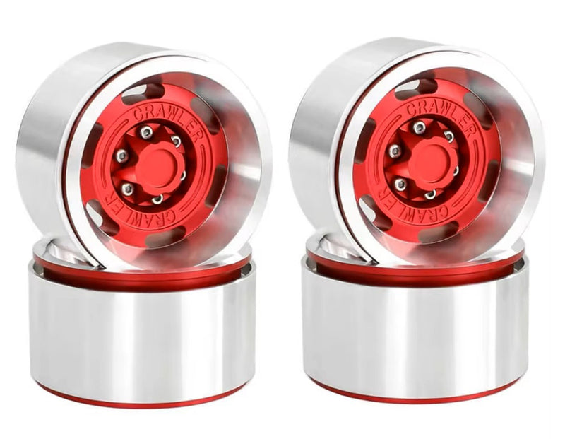 Realistic Alloy 1.9 Wheels (4) Set for TRX-4, SCX-10 & 1/10 Scale Crawlers