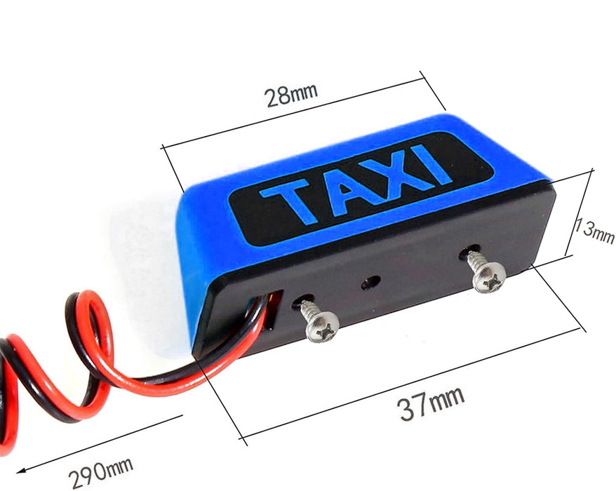 Realistic Roof Top Taxi Light LED 37x14x15mm Plastic Housing for 1/10 Scale RC