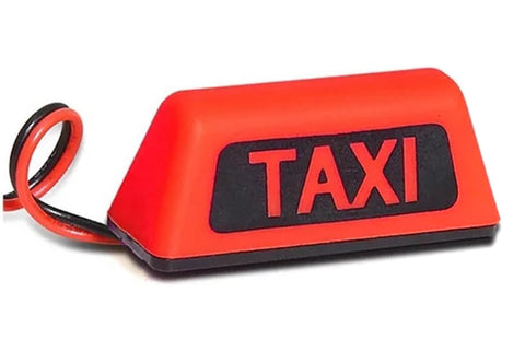 Realistic Roof Top Taxi Light LED 37x14x15mm Plastic Housing for 1/10 Scale RC