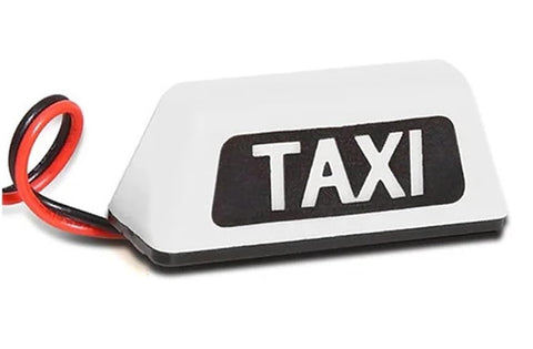 Realistic Roof Top Taxi Light LED 37x14x15mm Plastic Housing for 1/10 Scale RC