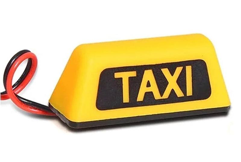 Realistic Roof Top Taxi Light LED 37x14x15mm Plastic Housing for 1/10 Scale RC