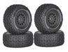 Wheels & Tires (4) Set for Arrma 1/16 Mojave Grom O.D.=65mm Hex:12mm