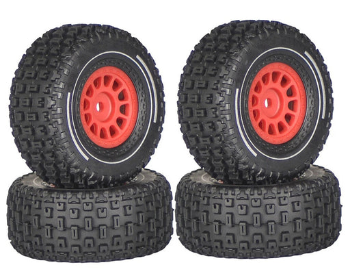 Wheels & Tires (4) Set for Arrma 1/16 Mojave Grom O.D.=65mm Hex:12mm