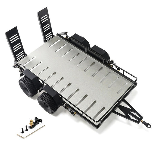 Alloy Flatbed Independent Suspension Car Trailer Kit for 1/18 RC 395x250x140mm