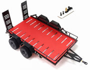 Alloy Flatbed Independent Suspension Car Trailer Kit for 1/18 RC 395x250x140mm