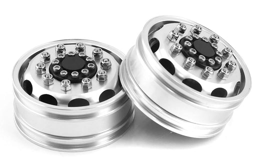Billet Machined Alloy Front Wheels (2) for Tamiya 1/14 Scale Tractor Trucks