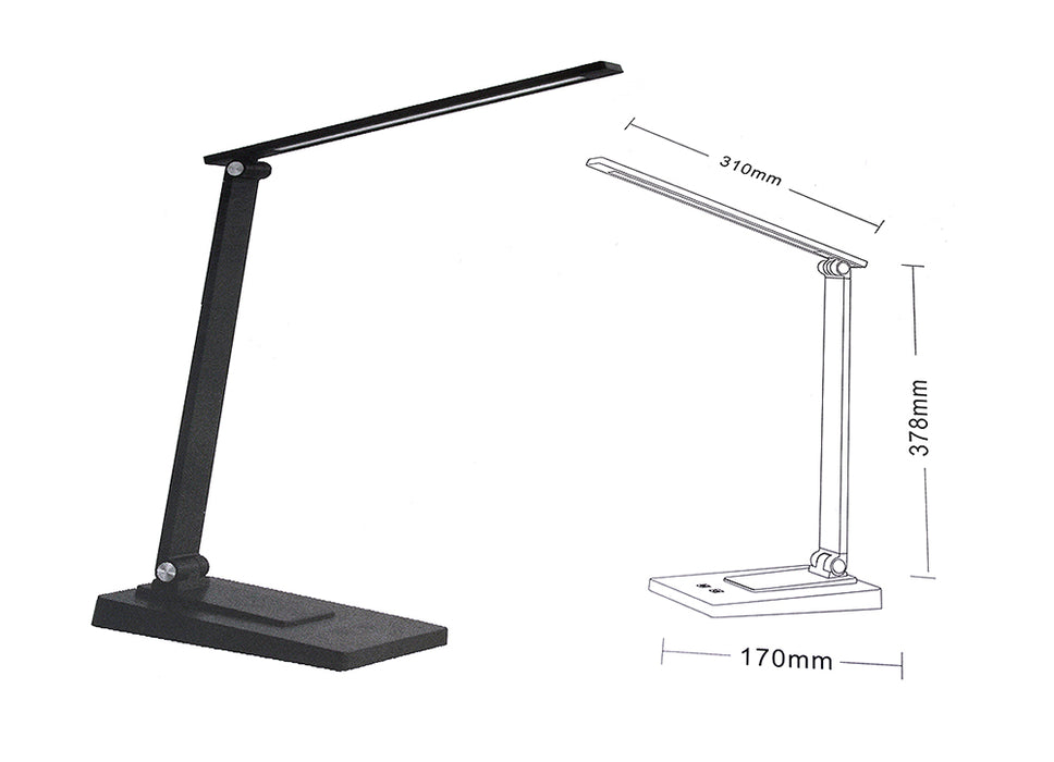 LED Desk Lamp 2700-6500K & USB-C Input