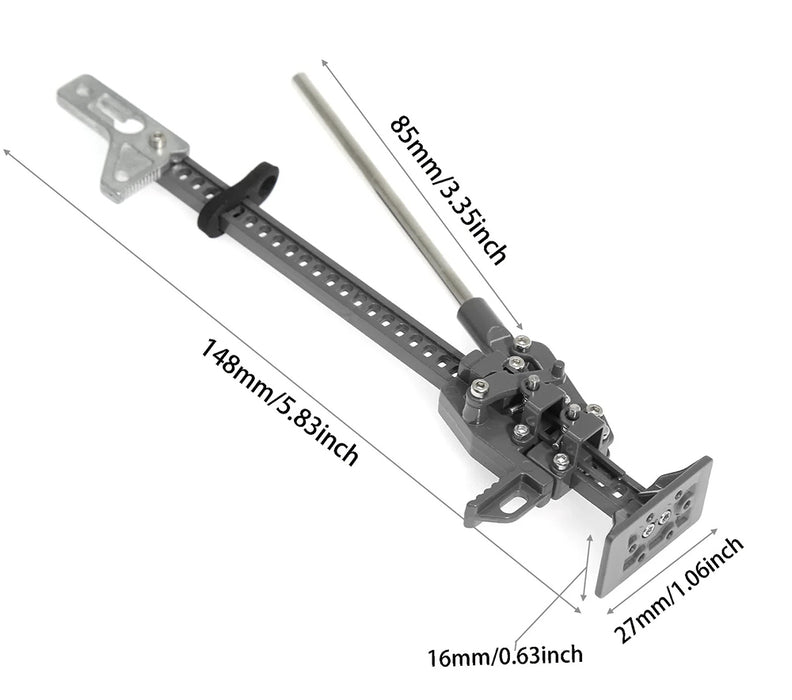 Realistic High Lift Jack H=149mm Off-Road Farm for 1/10, 1/8 Scale, Rock Crawler