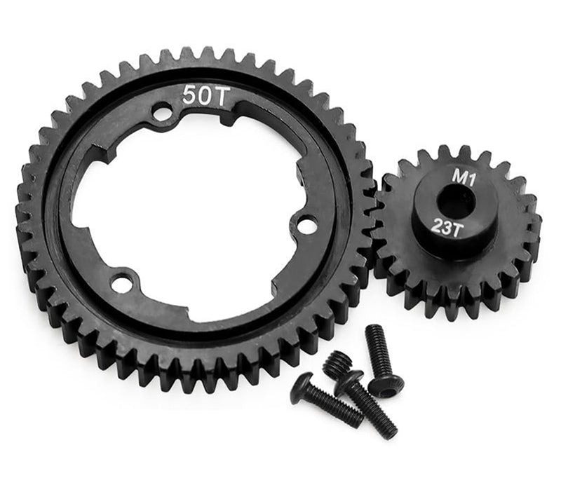 Steel Spur & Pinion Gear Set 50T & 23T MOD1 for E-Revo 2.0, Maxx & X-Maxx