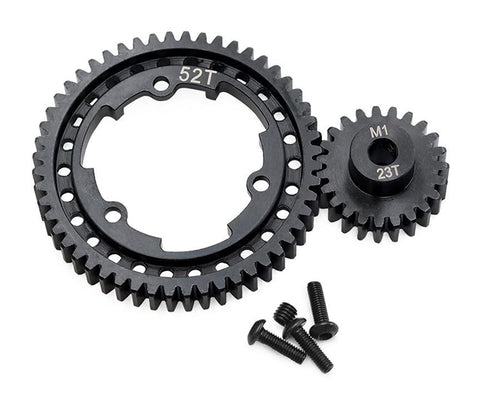 Steel Spur & Pinion Gear Set 52T & 23T MOD1 for E-Revo 2.0, Maxx & X-Maxx