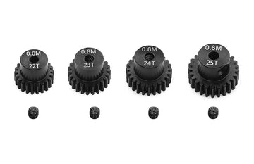 Steel 22T 23T 24T 25T Motor Pinion Gear Set for Tamiya TT01 TT02 TB02 TA05