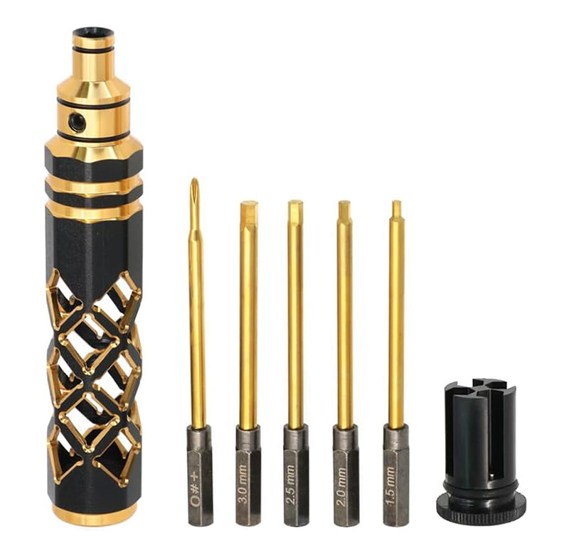 Metric Size Allen Hex 5-in-1 Wrench (Cross, 1.5, 2.0, 2.5 & 3.0mm)