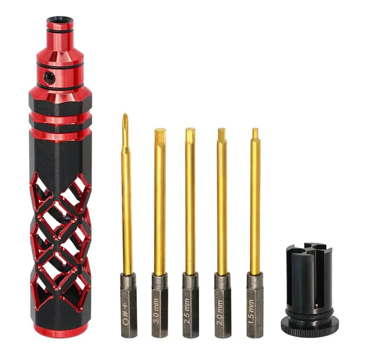 Metric Size Allen Hex 5-in-1 Wrench (Cross, 1.5, 2.0, 2.5 & 3.0mm)