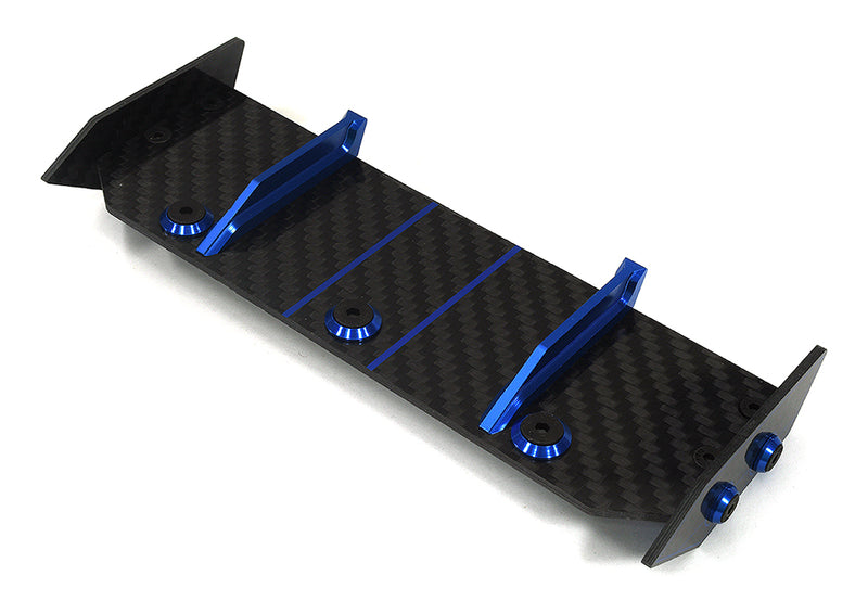 Carbon Fiber Rear Aero Wing Kit for Traxxas 1/10 Rustler 2WD 3721