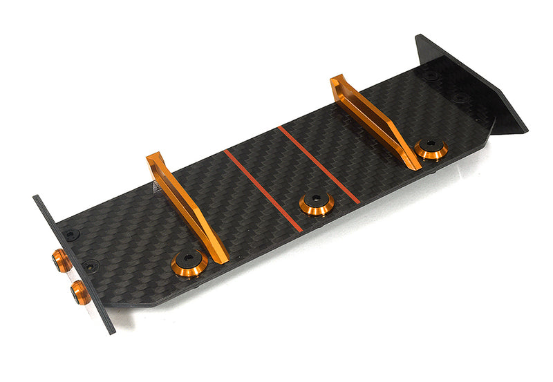 Carbon Fiber Rear Aero Wing Kit for Traxxas 1/10 Rustler 2WD 3721