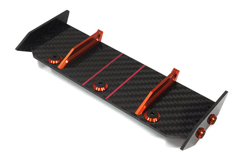 Carbon Fiber Rear Aero Wing Kit for Traxxas 1/10 Rustler 2WD 3721