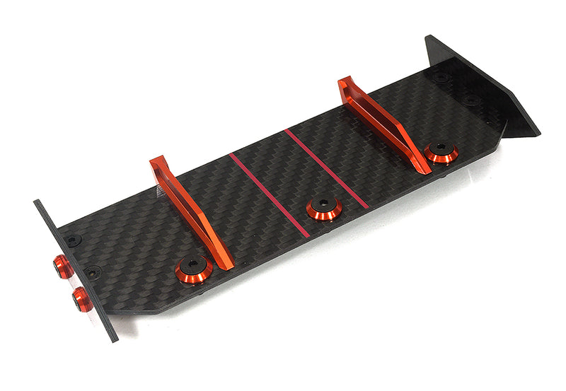 Carbon Fiber Rear Aero Wing Kit for Traxxas 1/10 Rustler 2WD 3721