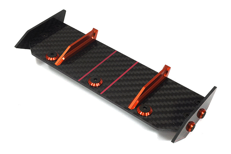 Carbon Fiber Rear Aero Wing Kit for Traxxas 1/10 Rustler 2WD 3721