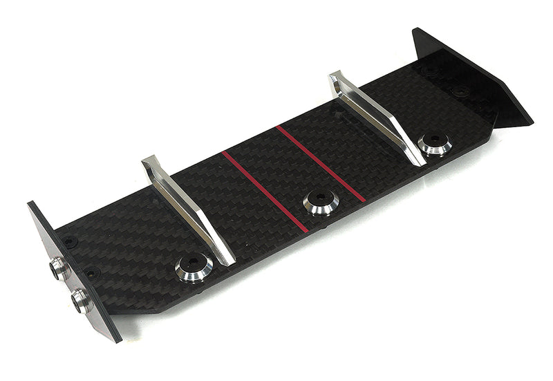 Carbon Fiber Rear Aero Wing Kit for Traxxas 1/10 Rustler 2WD 3721