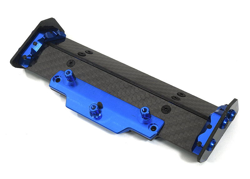 Carbon Fiber Rear Aero Wing Kit for Traxxas 1/10 Rustler 4X4 6721 | Rustler 4X4 BL-2s (EHD)