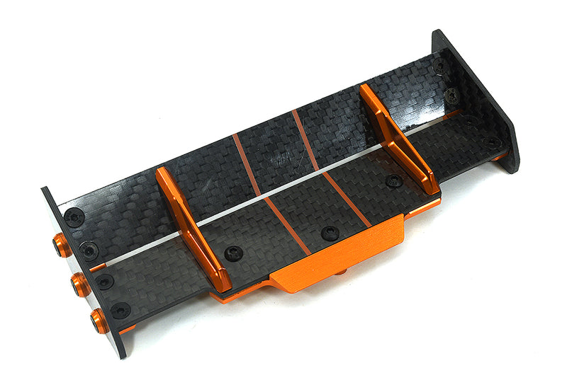 Carbon Fiber Rear Aero Wing Kit for Traxxas 1/10 Rustler 4X4 6721
