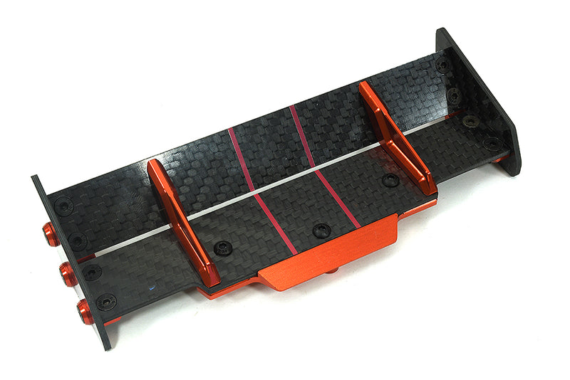 Carbon Fiber Rear Aero Wing Kit for Traxxas 1/10 Rustler 4X4 6721