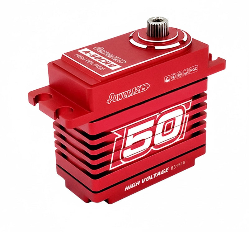 Power HD A-50CHV HV CNC Brushless Steel & Aluminum Gear Digital Servo 50kg/0.16s
