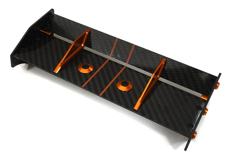 Carbon Fiber Rear Aero Wing Kit for Traxxas 1/10 E-Revo 2.0 48.5mm 5413 5446