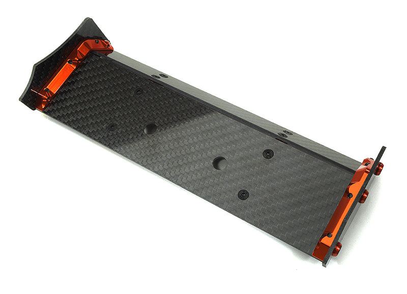 Carbon Fiber Rear Aero Wing Kit for Traxxas 1/10 E-Revo 2.0 48.5mm 5413 5446 | Slayer | Sledge